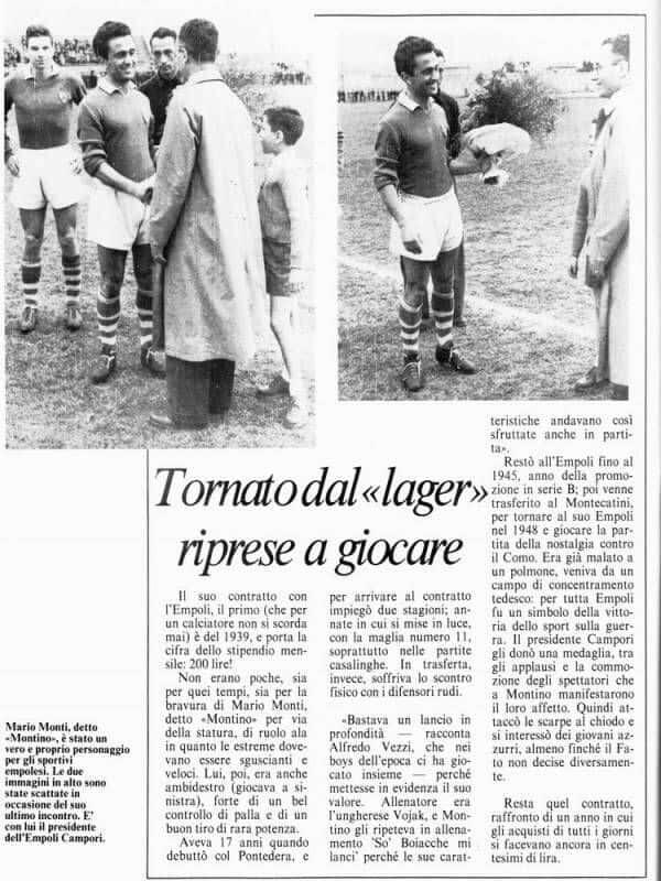 Articolo giornale dopoguerra Empoli maglie 2011-2012 Articolo giornale dopoguerra Empoli maglie 2011-2012