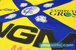 Maglia ridimensionata terza gialla croce