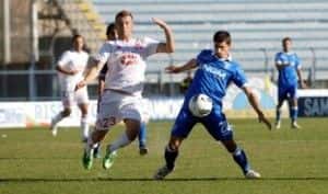 Pucciarelli in azione con la maglia azzurra (Foto Ciabattini)