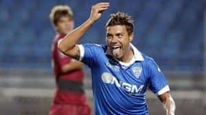 La tipica esultanza di Francesco Tavano