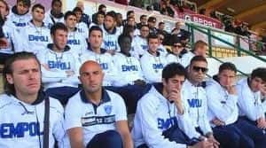 L'Empoli calcio presente a Livorno per l'addio a Morosini