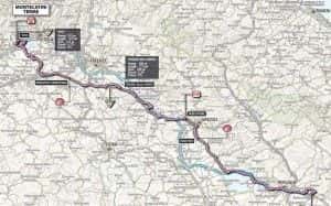 Planimetria 11a tappa Giro d'Italia 2012 (passaggio da Empoli)