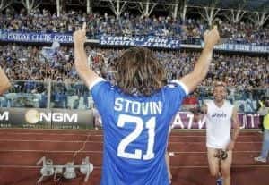 Lorenzo Stovini sotto la Maratona dopo la salvezza con il Vicenza