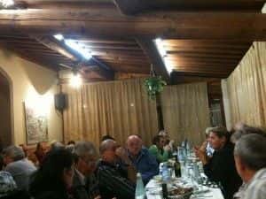 Un momento della cena...