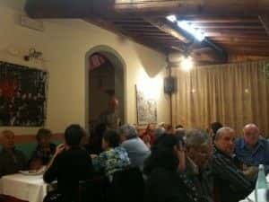 Un momento della cena...