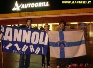 Una foto storica tratta da Rangers.it, Mirko è il primo a destra (Palermo 2006)