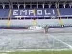 CURIOSITA' | L'Empoli gioca ad Empoli: e allora piove… (o nevischia) I teloni al Castellani, diventati un esigenza al Castellani