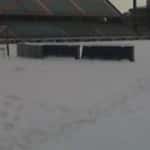 Tutto come previsto… su Empoli sta nevicando copiosamente – FOTO CASTELLANI Stadio Castellani con neve