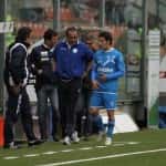 Selmi e Croce a RadioBruno: "preoccupa Accardi, Croce solo affaticamento" Croce al momento della sostituzione