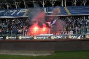I tifosi azzurri in Maratona ierisera al ritorno da Livorno