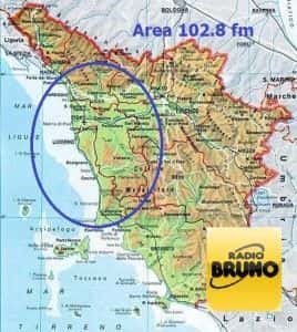 Mappa copertura frequenza RadioBruno-Empoli FC Stagione 2013 2014