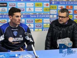 Luca Martinelli il giorno della presentazione con l'Empoli