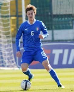 Daniele Rugani in azione con la maglia della nazionale (Foto d'archivio)