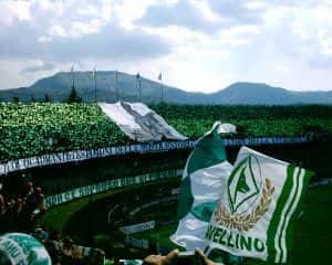 Una coreografia della curva dell'Avellino