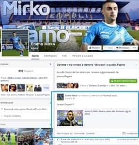 Mirko Eramo "Grazie Empoli!!!" su Facebook