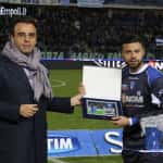Tavano riceve la targa per le 300 presenze