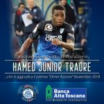 E’ Junior Traorè il “Giocatore del mese – Orme Azzurre/Banca AltaToscana” di Novembre