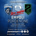 Nel finale abbattuto il pullman del Pordenone ed altri tre punti verso il sogno: 1-0 Empoli al Castellani