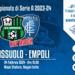 EURONICOLA !!!! Vittoria spaziale degli azzurri che danno una spallata fortissima alla lotta salvezza!!! 3-2 Empoli con gol vittoria al 95′