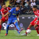 Sebastiano Esposito nel dopo gara a Bergamo