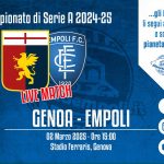 Empoli vivo ma che sfortuna a Marassi !!! Finisce immeritatamente in pareggio: 1-1
