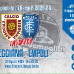 Pochi minuti di follia costano una gara che pareva alla portata. L’Empoli gioca tutta la ripresa in nove e perde 3-1 a Reggio Emilia.