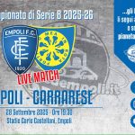Ancora tanti errori che costano troppo. Non si va oltre il pari con la Carrarese: 2-2 al Castellani