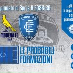 Modena-Empoli: le probabili formazioni