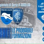 Pescara-Empoli: le probabili formazioni