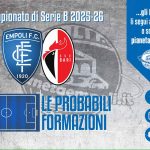 Empoli-Bari: le probabili formazioni