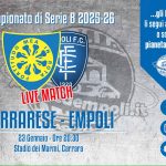 Schiacchiati dalla ruota carrarina. Pesante sconfitta per gli azzurri che perdono 3-0!