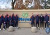 Gli azzurri in visita al Meyer