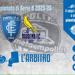 L’arbitro di Empoli-Modena