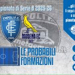 Empoli-Modena: le probabili formazioni