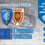 Empoli-Reggiana: le probabili formazioni