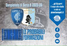 Empoli-Entella: le probabili formazioni