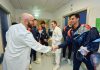 Gli azzurri in visita pasquale all’Ospedale San Giuseppe di Empoli