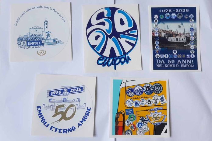 empoli tifosi adesivi rangers adesivi collezione ultras anniversario 50 anni tifo organizzato