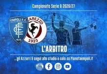 L’arbitro di Empoli-Arezzo